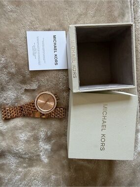 Michael Kors Women's Rose Gold Stainless Steel Bracelet Watch